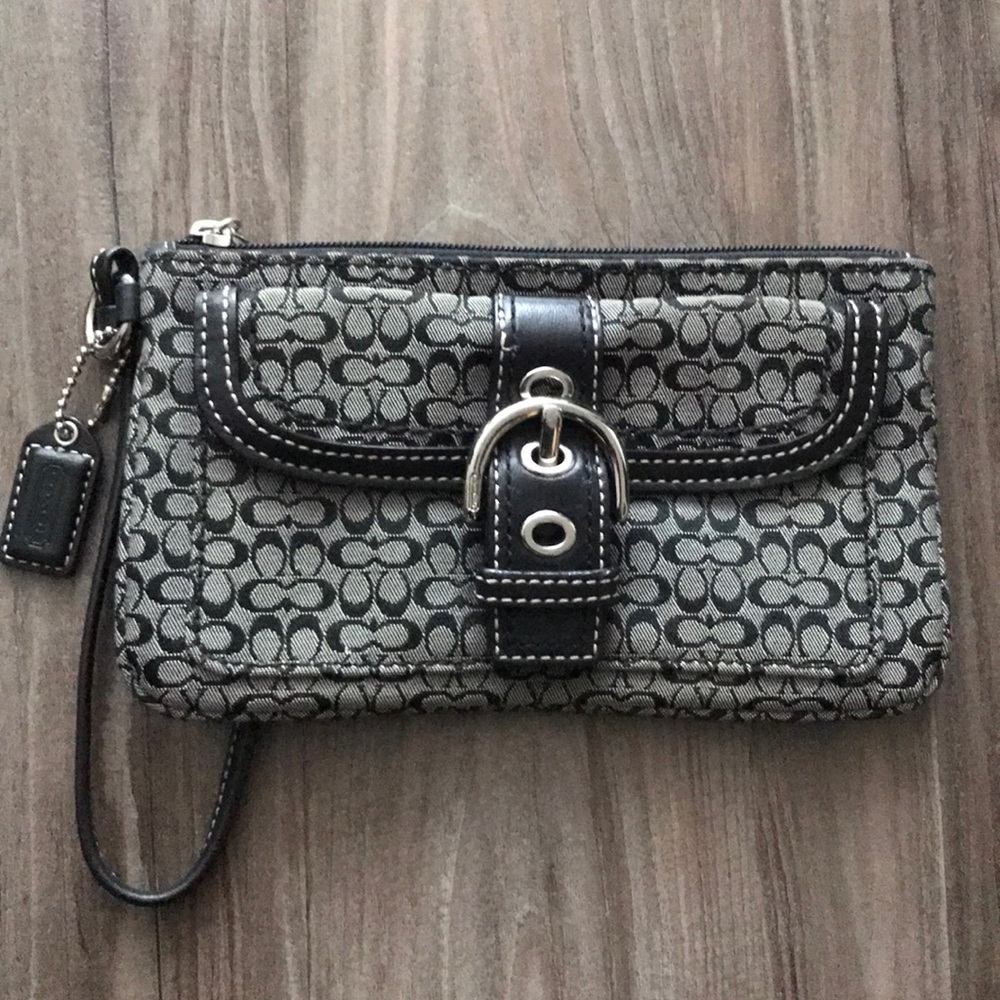 Coach signature wristlet